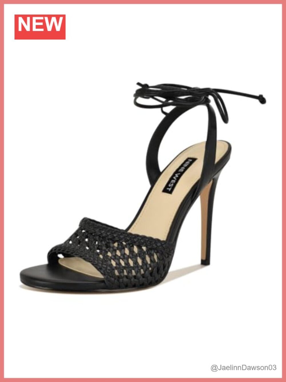 Nine West Women's Merta Slide Heeled Sandals Faux Leather Stiletto Heel